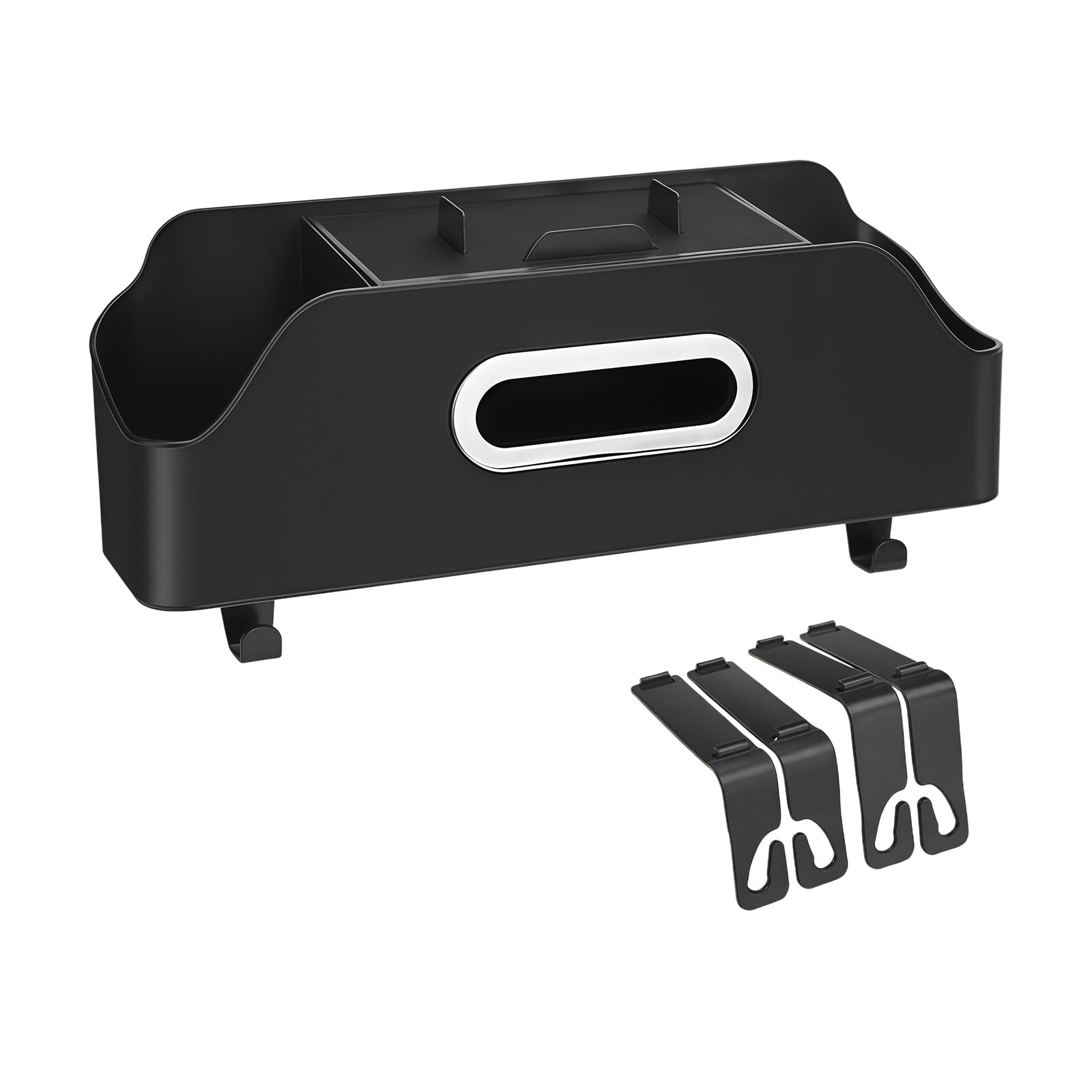 carotoe Multifunctional Back with Compartments Hooks for Storage Tissues ABS Leather Car Accessory