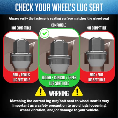 Image of Wheel Accessories Parts 24 Pcs M14x1.5 14x1.5 Thread OEM Style Lug Nuts 1.66 inch Long Chrome 13 /16 inch 21mm Hex Fits Ford F150 Expedition F-150 Lightning | Lincoln Navigator ACPZ-1012-B | 611-008
