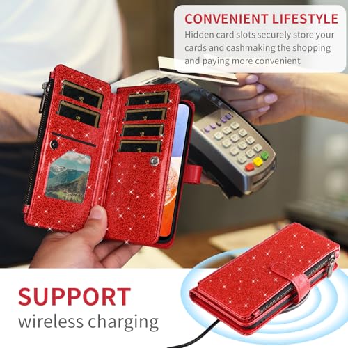Coque pour A14 5G Asuwish rouge finis les écrans cassés avec ce boîtier