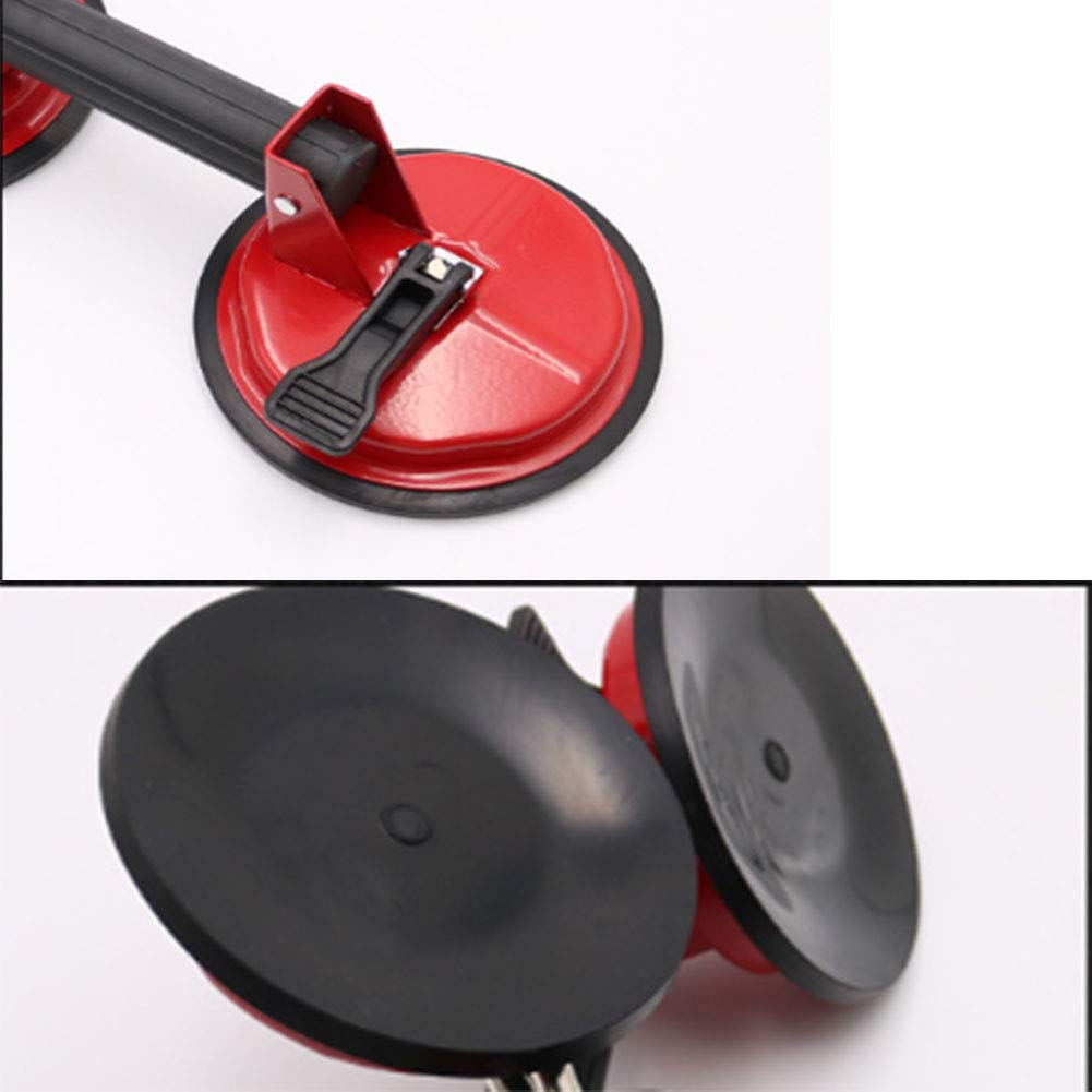 Extractor de Vidrio Con Ventosa de Aluminio,Potente Removedor de Abolladuras Con Elevador de Ventosa Doble Para Mover Vidrios Grandes Espejo de Ventana Fijación de Espacios de Granito