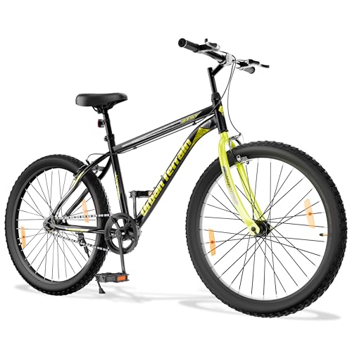 Image of Urban Terrain GALAXY27.5TGREEN Cycle /Bicycle MTB 27.5T Single Speed Bike with Rigid Fork & Caliper Brake Cycle for Men /Boys Mountain Bike, Green