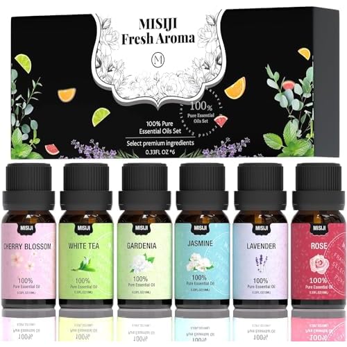 MISIJI Floral Essential Oil Set, Aromatherapy for Diffuser, for Candle 6 * 10ML