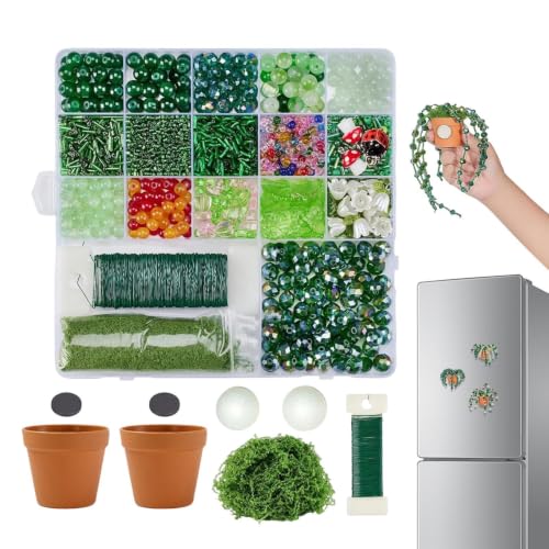 Kit de cuentas verdes para desarrollar habilidades artísticas creando abalorios de pendientes