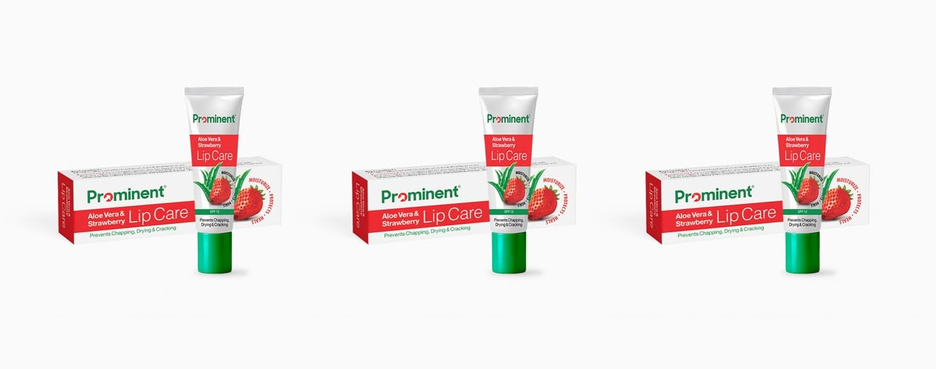 Prominent Aloe Vera & Strawberry Lip Care Balm, SPF 12-10g | Prevents Chapping, Drying, Cracking | Hydrates & Protects Lips | Daily Use Lip Balm (Pack of 3)-picture-14