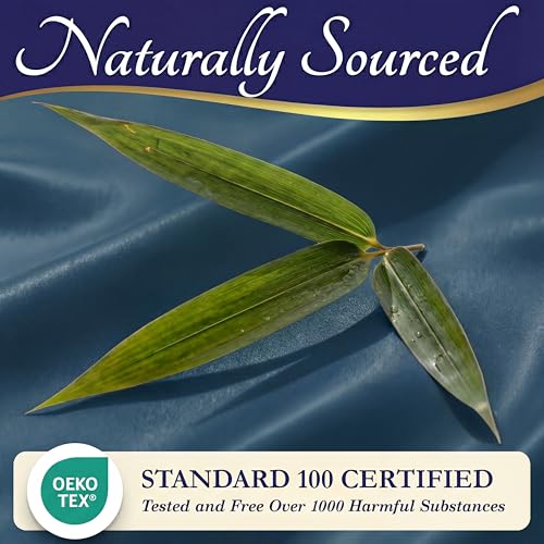Image of DECOLURE 100% Viscose Derived from Bamboo Sheets Twin Size - Luxury 3 Pc Naturally Cooling Sheets, Ultra Soft Bed Set - Deep 17 inch Pockets, Durable Double Stitching, Oeko Tex Standard (Navy Blue)