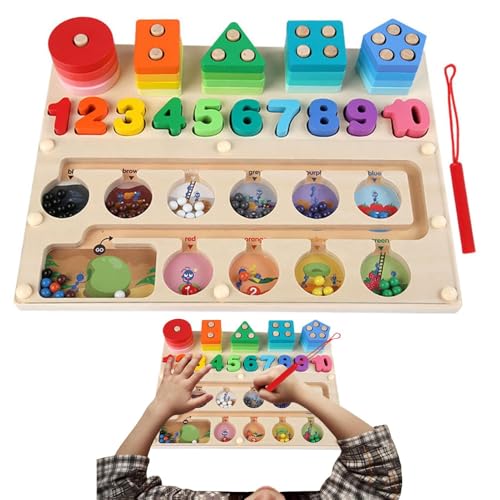 Rompecabezas magnéticos para niños pequeños, juegos a juego para niños pequeños,Juego de mesa de laberinto magnético interactivo, tablero de rompecabezas para aprender a contar | Juguetes de aprendiza