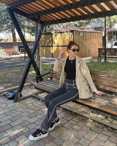 Image of G4Free Bootcut Yoga Pants with 4 Pockets Flare Leggings for Women High Waisted Casual Dress Pants