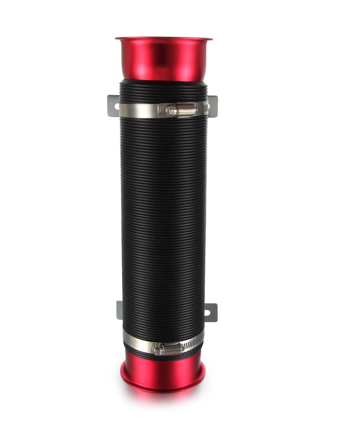 76mm Kaltluftschlauch Ansaugrohr Sportluftfilter Ansaugschlauch Schlauch Luftschlauch (Rot)