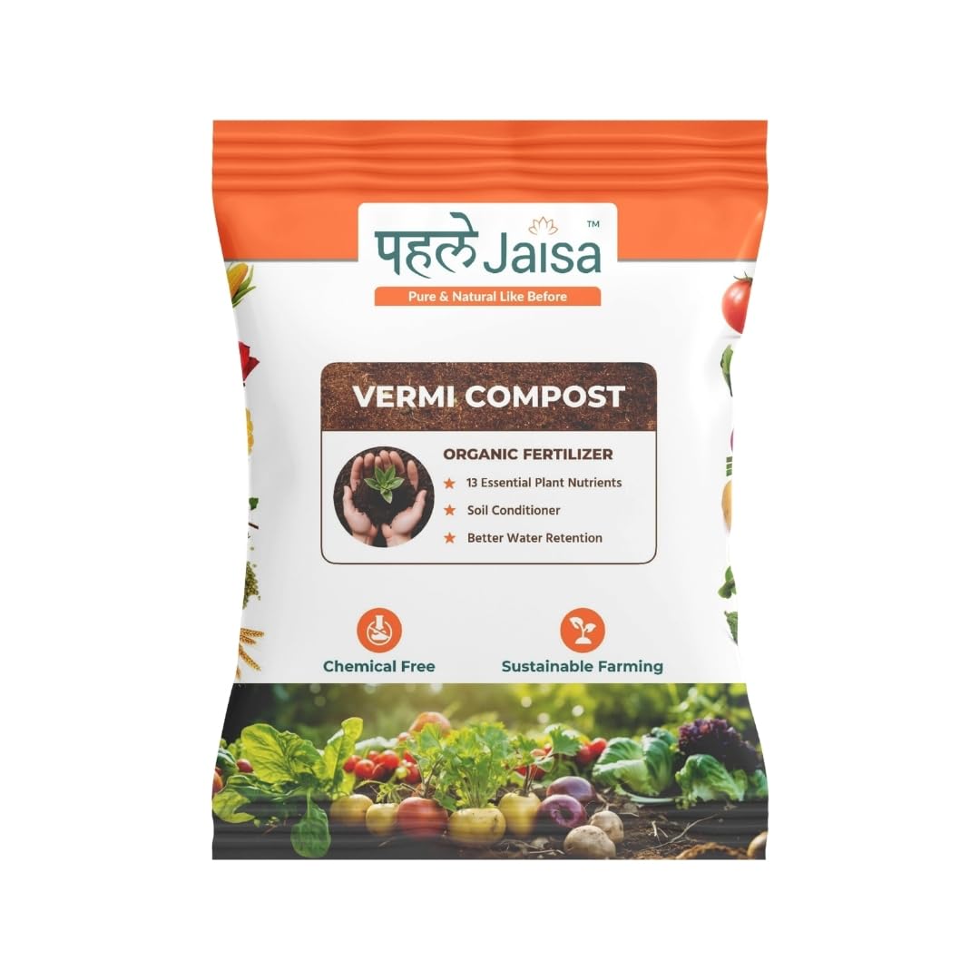 Pehle Jaisa Organic Vermicompost Fertilizer Manure For Plants | Soil Enricher | compost for plants home garden | organic plant boost for Vegetables, Fruits & Flowers (900 g - Pack of 2) (B0DFTGL797) Amazon Price History, Amazon Price Tracker