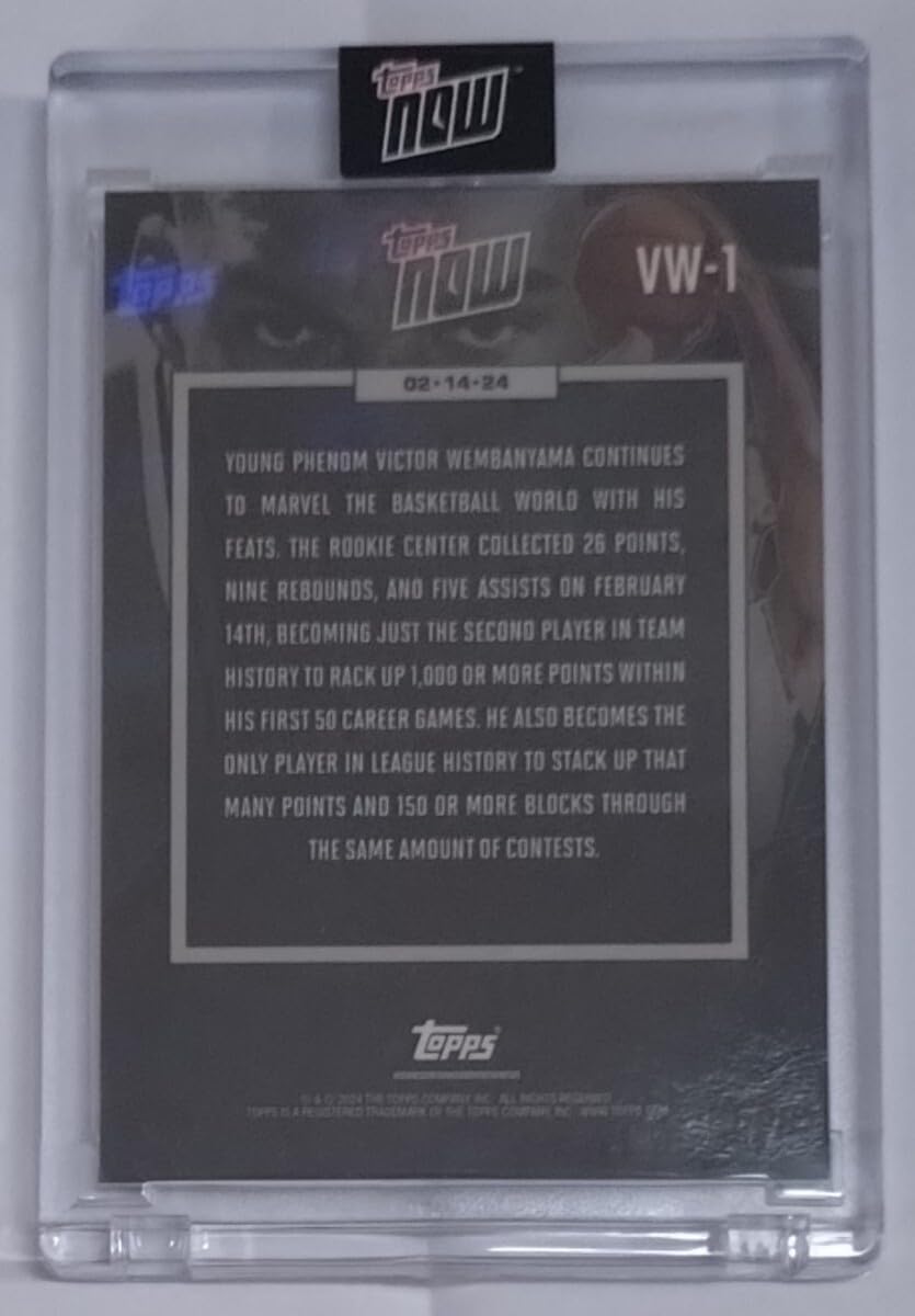 Amazon.co.jp: Topps Now Victor Wembanyama VW-1 RC ビクター 