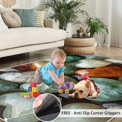 Tapete decorativo área pequeña fibra microfibra 2x3 pies miniatura 5