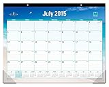 Blue Sky 2015-2016 Academic Year Desk Pad Calendar, Endless Summer Collection, Case Bound, 22 x 17 Inches (17215-W)