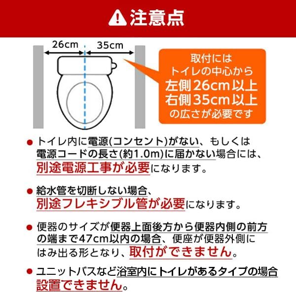 Diagram showing required toilet dimensions for installation