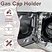 BFXM Gas Cap Holder, Automotive Replacement Fuel Tank Caps Hook Bracket with Off and Lock Sign, Black Fuel Cap Holder Compatible with 2016-2022 Toyota Tacoma, 3rd Gen Fuel Cap ​Holder