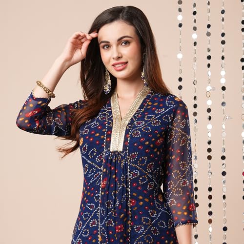Image of Globus Women Kurta Set (8909389016096 Green L)