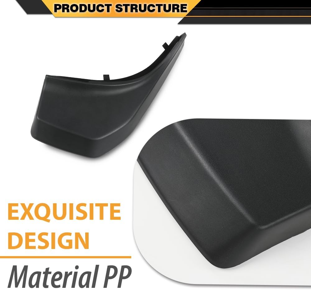 Mud Flaps Splash Guards Mudguards Mudflaps Compatible with Range Rover Evoque Pure/Prestige 2012-2018 (Round Rear Pipe) Rear LH RH, 4Pcs/Set