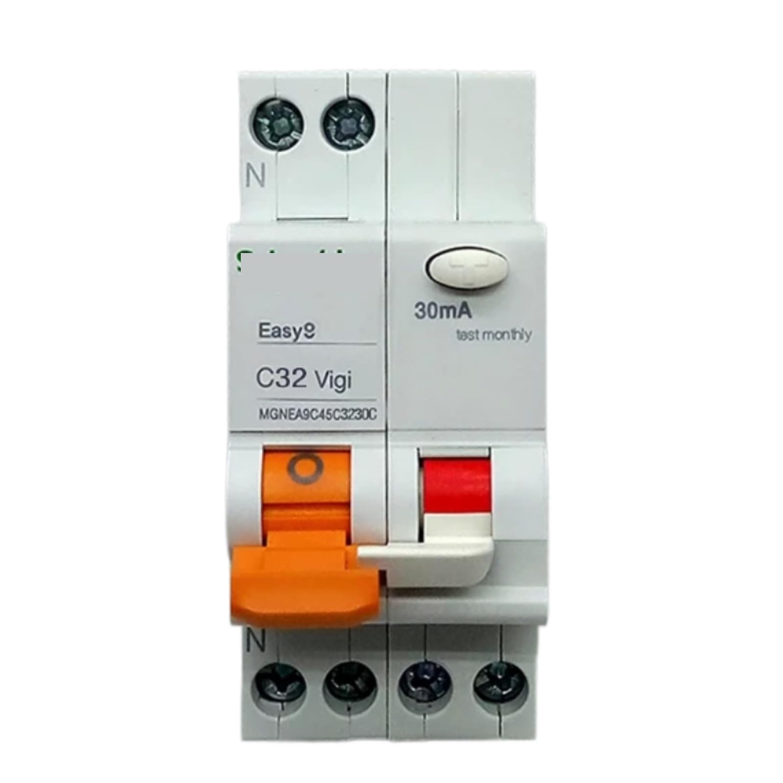 HKEJSJWA Circuit Breaker MGNEA9C45C3230CA, 1P+N C32A Leakage Circuit Breaker Switch