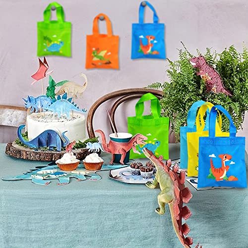 Pacote com 20 sacos de festa de dinossauro, decorações de festa de aniversário, presentes de devoluç