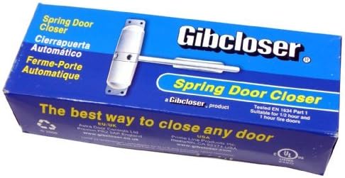 Gibcloser Surface mounted automatic Spring Door Closer - White. by ASTRA DOOR CONTROLS