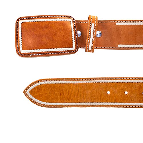 Men's Cowboy Western Belt Genuine Leather 1 3/4" Cinto Vaquero Bordado4