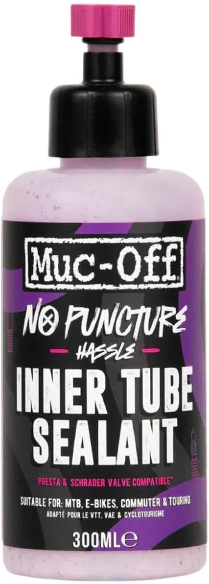 Muc-Off 20216 No Puncture Hassle Inner Tube Sealant, 300 Millilitres - Advanced Bicycle Tyre Sealant For Repairing Inner Tube Punctures Of Up To 4mm