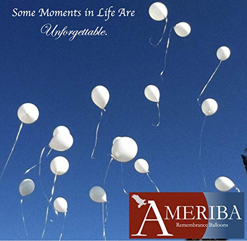 Image of Biodegradable Remembrance Balloons: 30pc White Personalizable Funeral Balloons for Balloon Releases & Sympathy Gifts | Created /Sold by AMERIBA, a USA company (White 1)