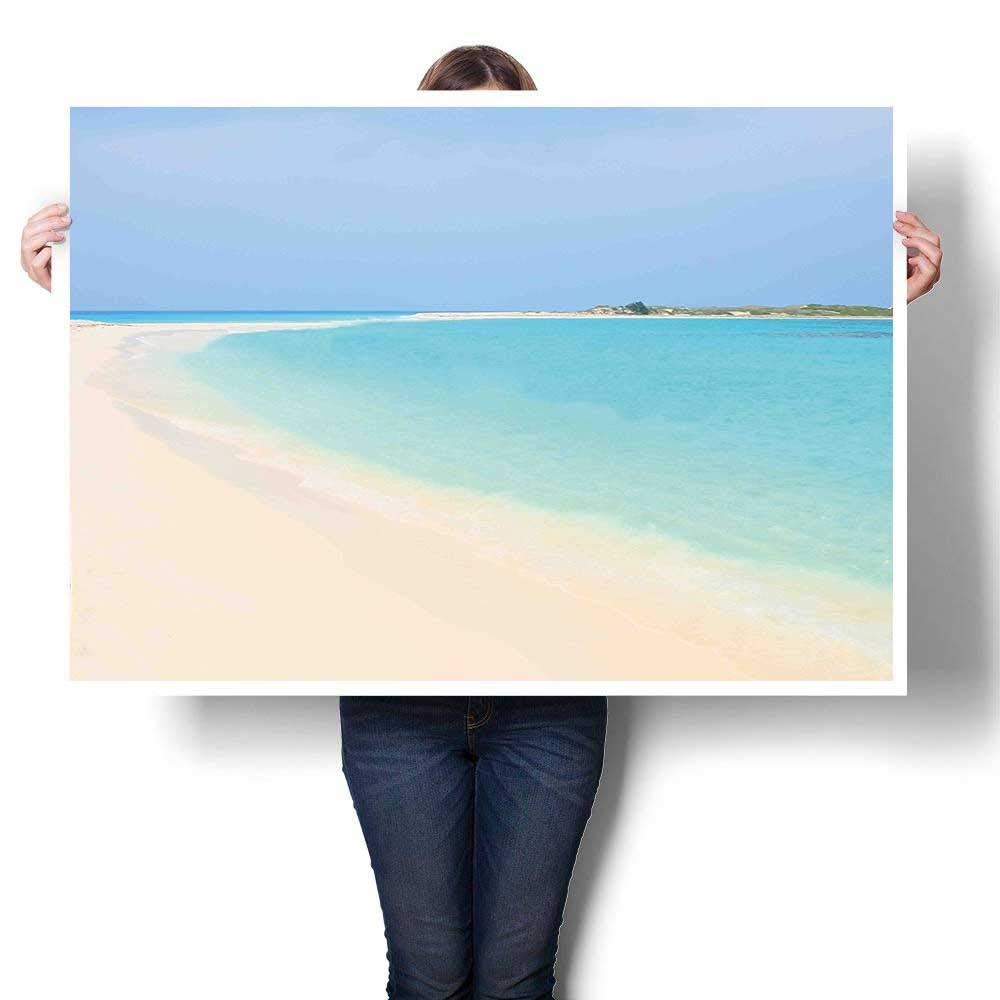 SCOCICI1588 Canvas Print Wall Art,in Water with Bubbles Yummy Tasteful Food Juicy Freshness Nature Picture Baby Blue Painting,Artwork for Wall Decor,56" W x 32" L(Frameless)