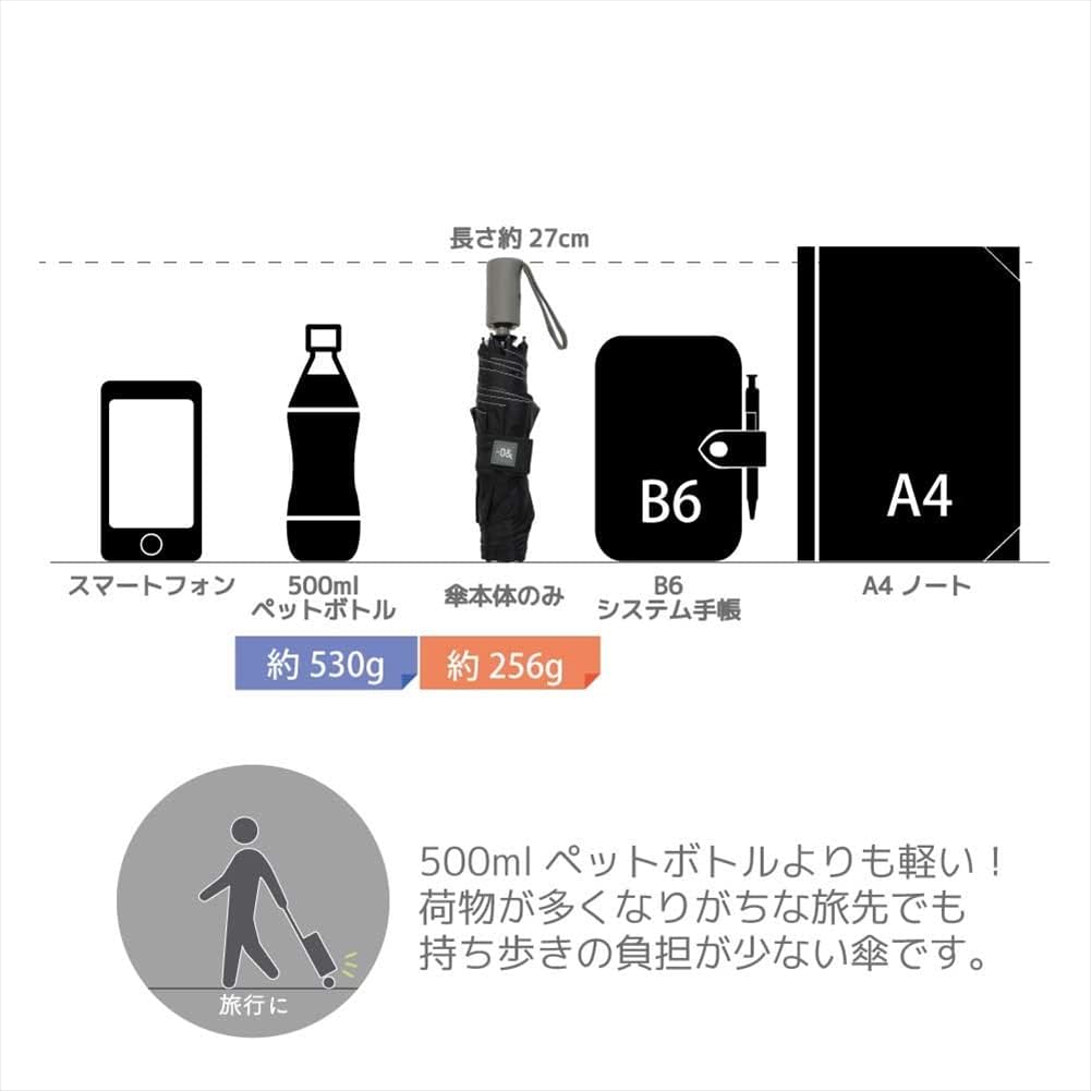 Ogawa Sun Umbrella for Rain or Shine, 0 & Zero and UV Protection & Light Shading Rate Over 99% Heat Repellent