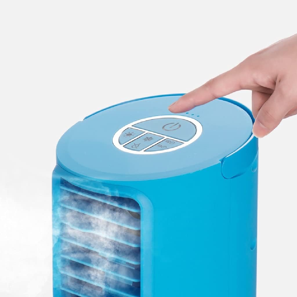 420 ml Air Cooler Portable Air Conditioner Mini Cooling Fan Humidifier Evaporative Cooler with 7 Colours Lights Timer 3 Speeds for Home Office (Colour: Purple)