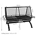 Sunnydaze 36-Inch Northland Steel Outdoor Fire Pit with Grill - Outdoor Fireplace with Cooking Grate, Spark Screen, Cover, and Poker