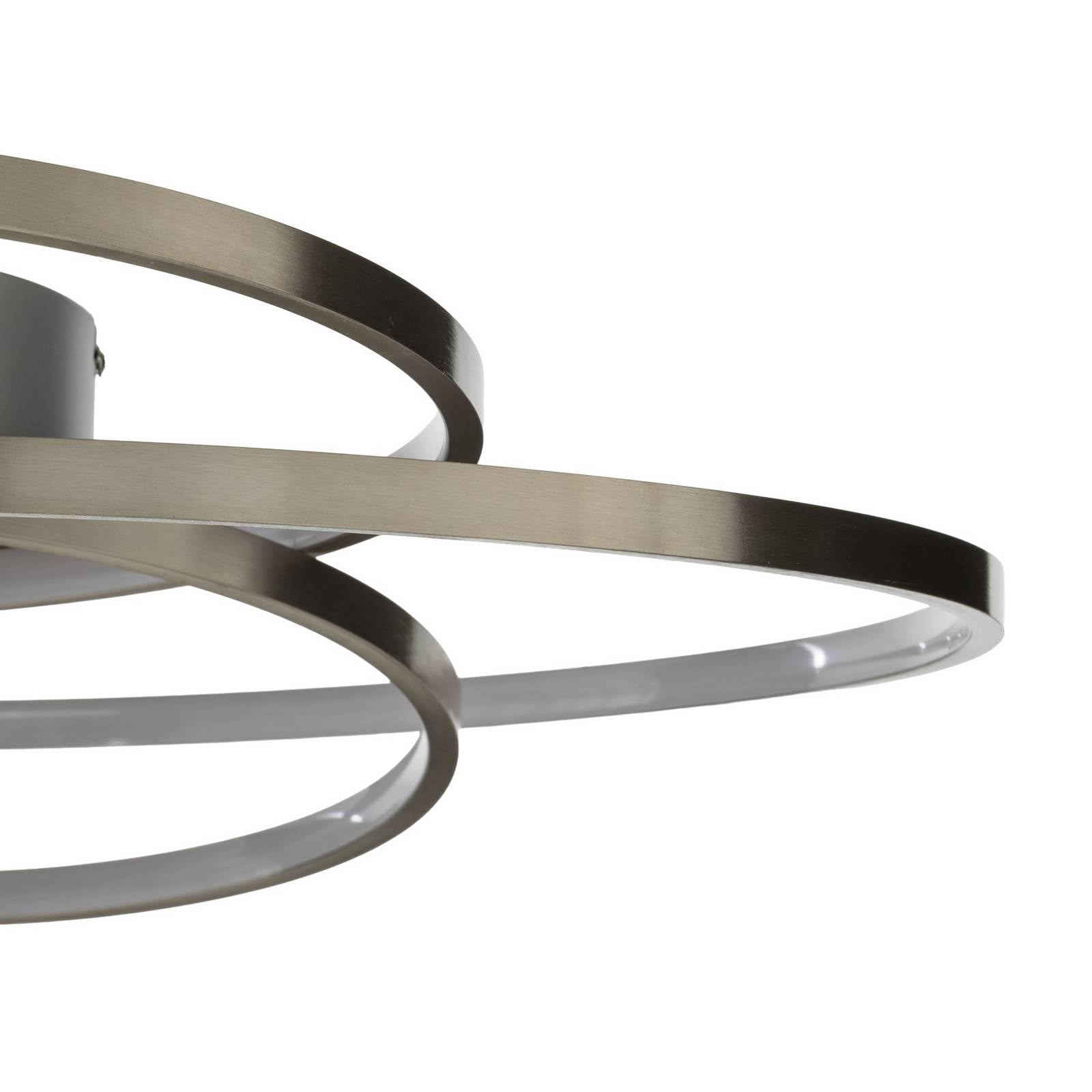 Lindby LED Deckenleuchte Joline dimmbar (Modern) in Alu aus Metall (1 flammig,) - Lampe Deckenlampe Wohnzimmerleuchte | Wohnzimmerlampe Modern 3000K Warmweiß für Wohnzimmer, Flur, Esszimmer