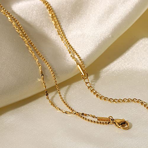 Collier double couche de perles à paillettes idéal pour illuminer vos tenues