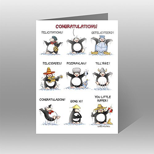 Congratulations Card - Eric The Penguin - Different Penguins (2056)