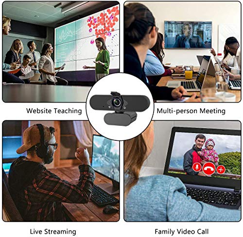 1080P Webcam with Microphone & Privacy Cover, Web Cam USB Camera, Computer HD Streaming Webcam for PC Desktop & Laptop w/Mic, Wide Angle Lens & Large Sensor for Superior Low Light by VSILE - Image 4