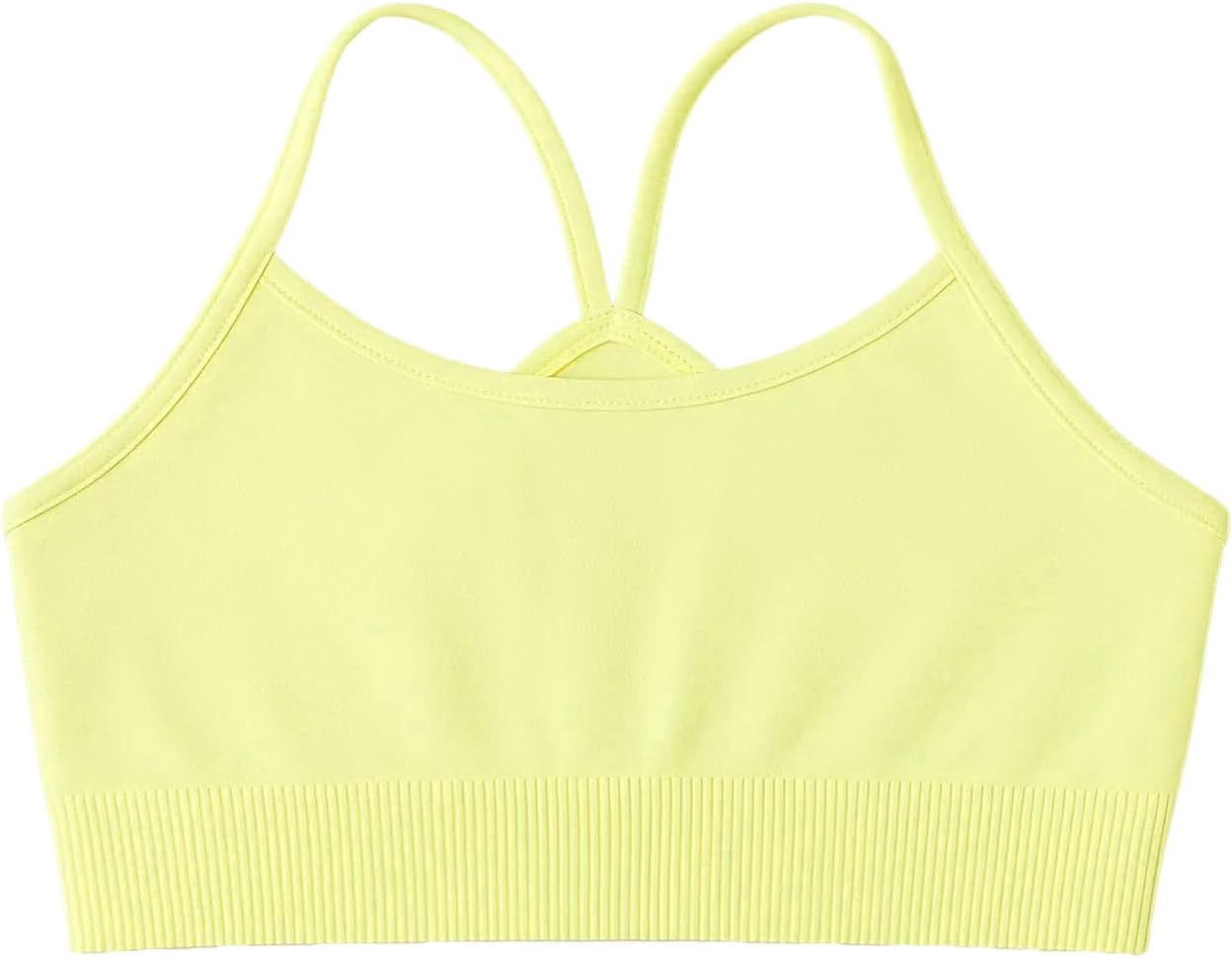 Kurve Girls' Nylon & Spandex Blended Crop Training Bra, UV Protective Fabric UPF 50+ (Made with Love in The USA)