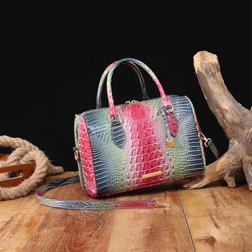 Image of Makcr Joacbv Top-Handle Crocodile Purses For Women Crossbody Leather Bags Trendy Large Capacity Tote with Shoulder Strap