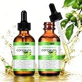 2PCS Kaffeeöl Gegen Falten - 100% Rein und Natürlich Grünes Arabica-Kaffeeöl für Gesicht Körper Haare | Kaffeeöl Gesicht Anti-Puffiness & Firm Skin | Kaffeeöl Hautpflege Kaltgepresst & Vegan