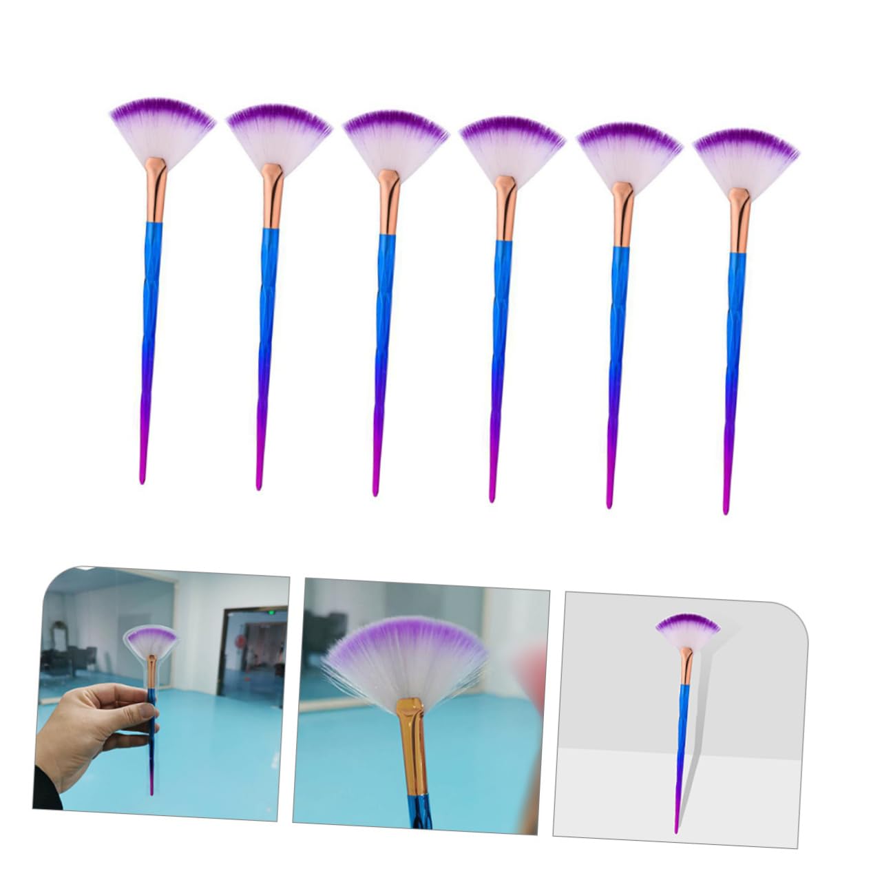 Didiseaon 24pezzi Pennelli Per Trucco Ventaglio Pennelli Per Applicazione Di Maschere Facciali Riutilizzabili Strumenti Per Bellezza Morbido Facili Da Pulire Adatti Per Casa e Viaggi