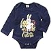 AGQT Bébé garçon Combinaison de Pâques Manches Longues Oeufs pâques Lapin Pyjama Joyeuse pâques Costume 12-24 Mois