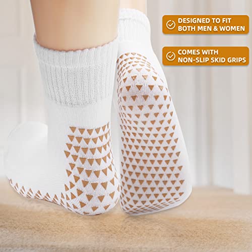 3 pares de meias largas com aderência antiderrapante para linfedema, pés inchados, inchaço, edema, a