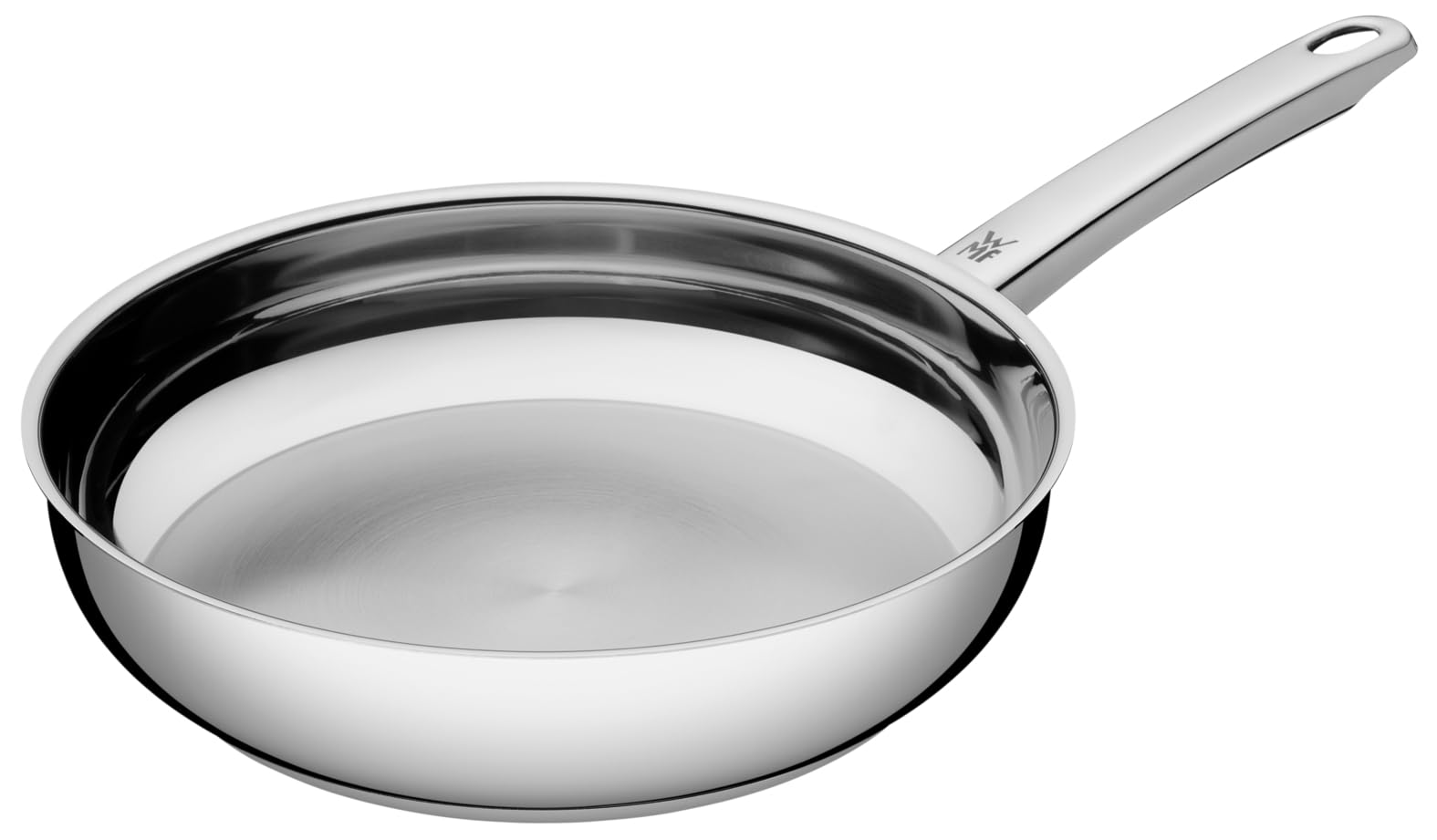 WMF Favorit - Sartén 28 cm Profesional Sin Revestimiento, Sartén de Acero Inoxidable Apta Inducción, Acero Inoxidable Cromargan, Apta para Horno