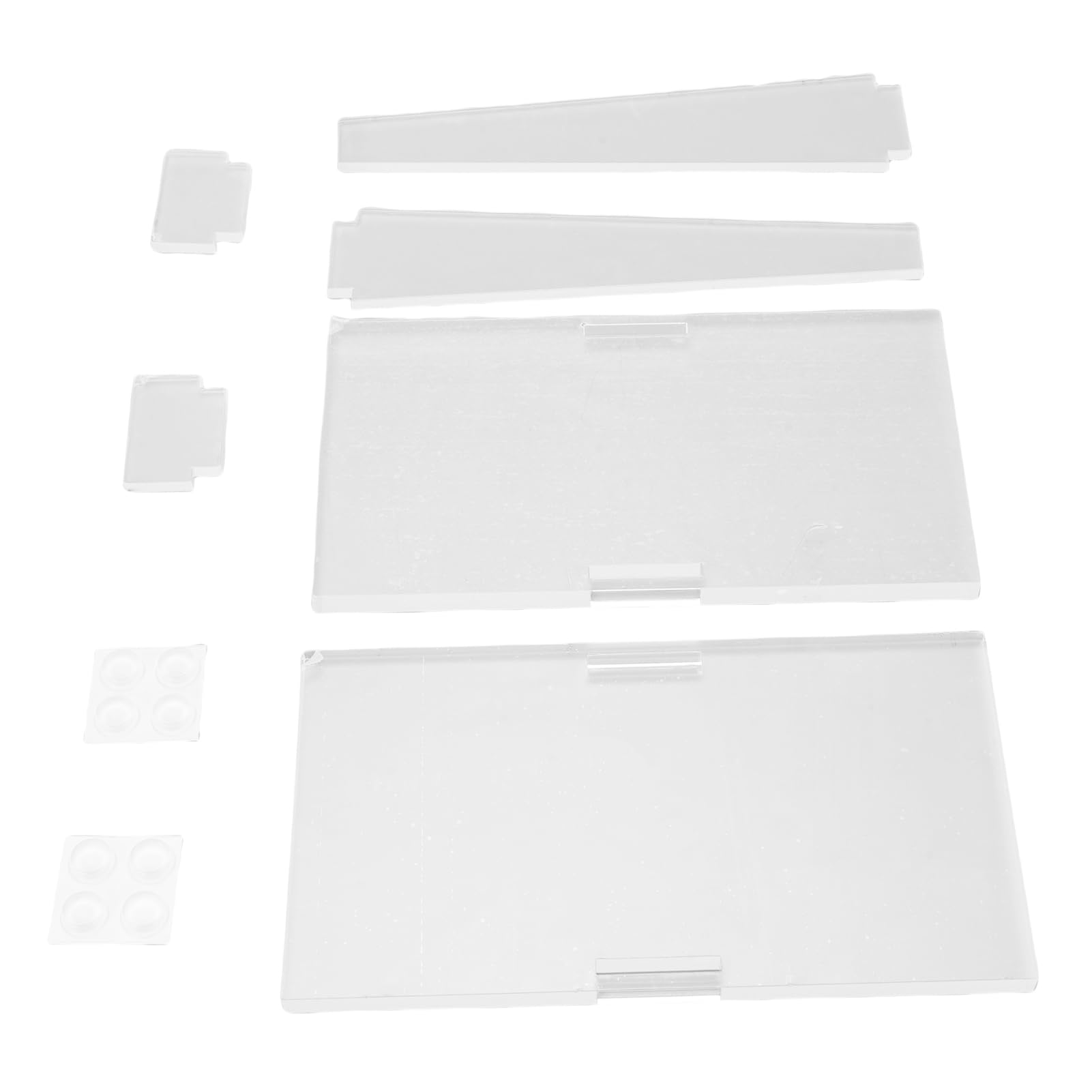 Jelquix 2 Sets Acrylic Easel Stand, Clear Display Holder, Phone Stand with Repositionable Accessories & Compact Modern, Ideal for Book & Plate