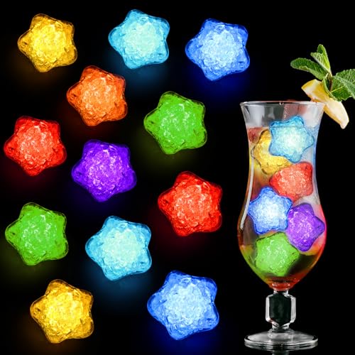 Cubos de Hielo LED Reusables Multicolor 12 pzas miniatura 1