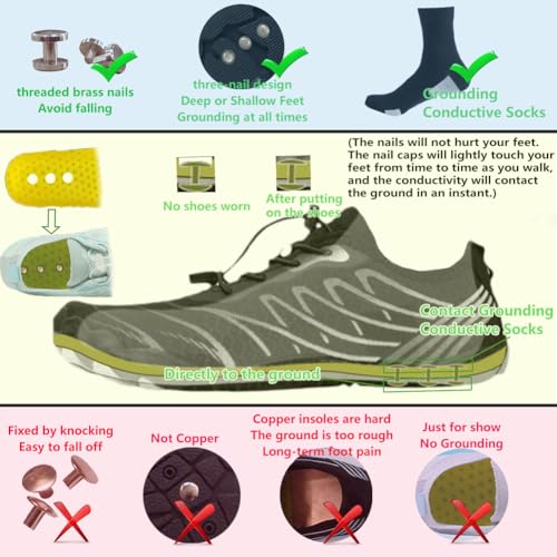 Grounding Shoes with Copper, Grounding Barefoot for Women Men, Soft Comfortable Fully Experience Benefits of Grounded2
