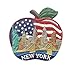 Nowy Jork USA 3D magnes na lodówkę w kształcie jabłka, dekoracja domu i kuchni naklejka magnetyczna New York America magnes na lodówkę