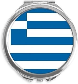 Greece National Flag Europe Country Hand Compact Mirror Round Portable Pocket Glass