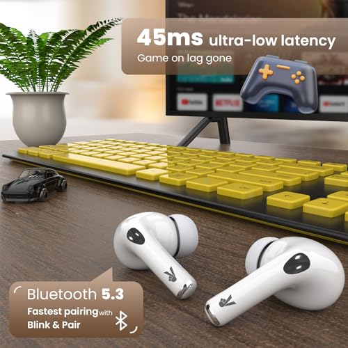 Image of VARNI JADEJA in Ear TWS Earbuds with Wireless Charging, Location Tracking, 45 hrs Playtime, ANC Mode with 50 ms Low Latency, Bluetooth v5.3 (White)