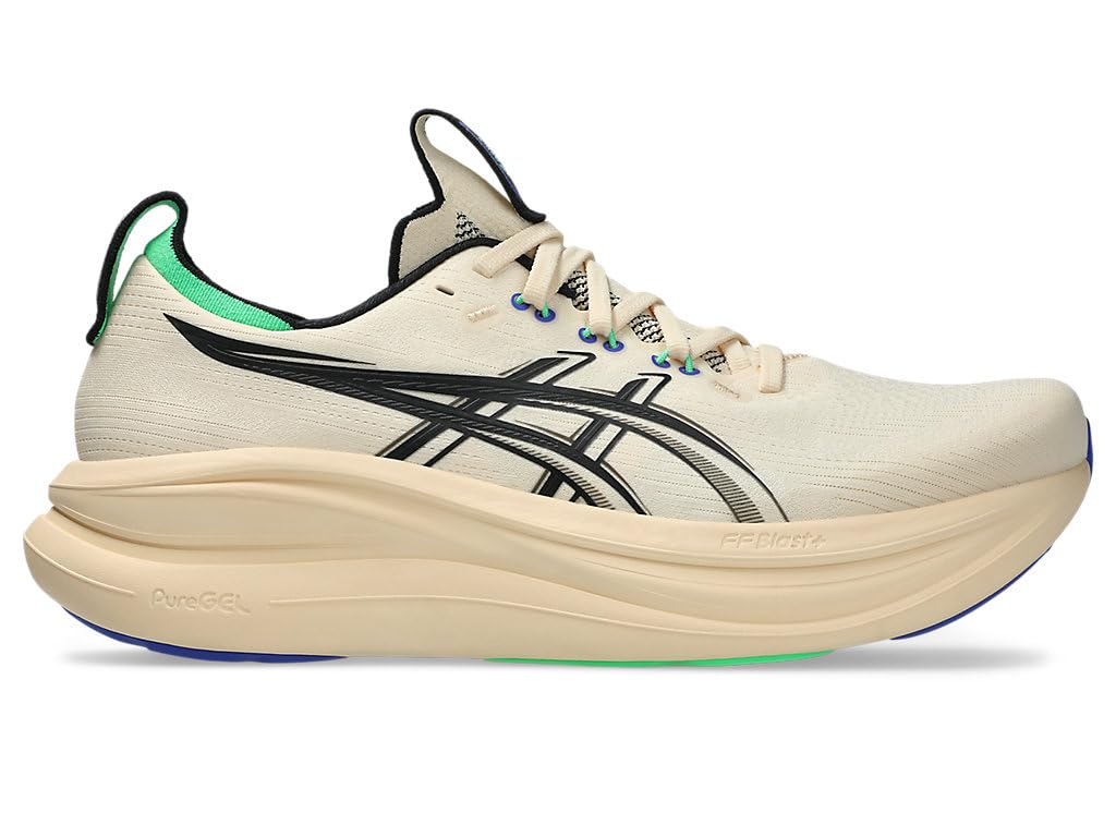 ASICS Mens Gel-Nimbus 28 Seashell/Black Running Shoes - 8 UK (1011C127.800)
