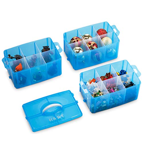 LifeSmart Medium Size Christmas Ornaments Storage Stackable Compatible with Lego Dimensions, Characters, LOL Dolls and More - Thumbnail 5