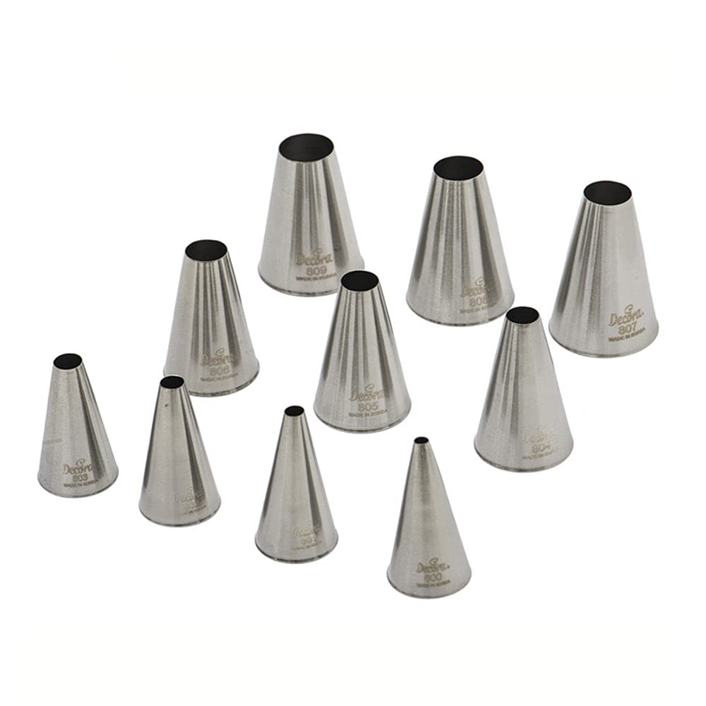 Image secondaire de Decora 0263484 Set 10 Douilles Rondes, INOX, Argent, Acier